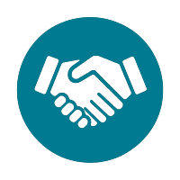 Integrity and Honesty icon with a handshake